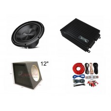 Combo Pioneer Soundmagus DK600 + TS-A300D4 + AK1-8S Amp Kit + 12" Sub Box