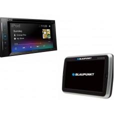 Combo Pioneer AVH-A245BT 6.2"DVD Bluetooth USB + Blaupunkt MILAN 900 HRM Monitor