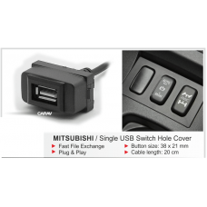 Mitsubishi Single USB Switch Hole Cover extension adapter cable with 1 port