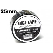 10 rolls of Harness Tape (Black) 0.13mmx 25mm x 20M (10 rolls/pack)   <25mm>